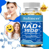 NAD + suppléments, avec résvératrol, supplément énergétique naturelle, supporte la santé cellulaire, anti-âge, améliore l'immunité-120 capsules
