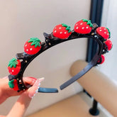 Children's cartoon braided headband, cute Korean style baby headband with clip, fashionable girls' hair accessories