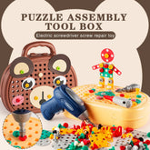 Perceuse électrique pour enfants, boîte à outils, jeux de perçage, Puzzle éducatif, jouet pour garçons, Puzzle à vis Montessori, jouets de jeu de simulation pour enfants