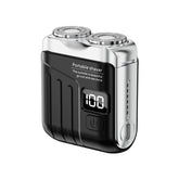 Electric shaver for men, beard trimmer for wet and dry use, dual blades, USB rechargeable, mini portable face and beard shaver for travel and home use