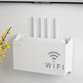 Boîte de rangement pour routeur domestique, WIFI sans fil, décodeur TV, support de rangement mural, pour salon, rangement de tri de chambre à coucher