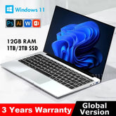 Ordinateur Portable 14.1 "12GB RAM 1 to 2 to SSD Windows 11 ordinateur Portable bureau apprendre loisirs divertissement ordinateurs portables