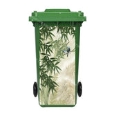 Waterproof PVC sticker for outdoor bin, tropical plants, wall art, bin stickers, penguin and scalp