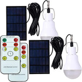 LED solar lamp, waterproof outdoor bulb, portable solar garden hanging hiking fishing emergency lights