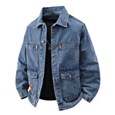 Automne et printemps mode tendance Sports de plein air Vintage vêtements de travail veste en jean hommes décontracté ample grande taille vêtements d'extérieur de haute qualité