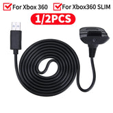 Câble USB de chargement sans fil pour manette de jeu Xbox 360, chargeur d'alimentation