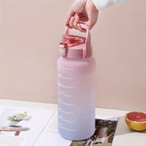 Bouteille d'eau 2 litres, bouteille de Sport en plastique étanche, reste hydraté, motivation, rappel des moments, Sports de plein air, Fitness, bureau, intérieur