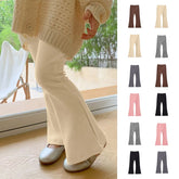 Leggings évasés en coton pour filles, pantalons évasés, taille haute, coupe botte, pantalons de Yoga, bas de cloche pour enfants
