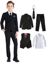 Costumes pour garçons, costumes formels colorés, ensemble de costumes 5 pièces, coupe cintrée, uniformes scolaires