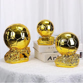 Ballon doré de Football 15/20/25cm, Excellent joueur, compétition, récompense d'honneur, trophée sphérique, cadeau, accessoires de décoration pour la maison