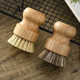 Brosse de nettoyage de cuisine, brosse à vaisselle en bois avec Sisal naturel et noix de coco, Durable, Portable, écologique, zéro déchets, 2 pièces/ensemble