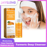 Jaysuing nettoyant au curcuma nettoyage en profondeur éclaircit la peau hydratant Anti-rides nourrissant en profondeur doux hydratant soins de la peau