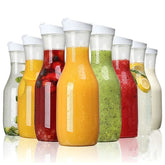 Grande bouteille d'eau en plastique avec bouchon rabattable, récipient à jus à base carrée, bouteille d'eau en plastique transparent, bouteille de lait de boisson, 50 oz