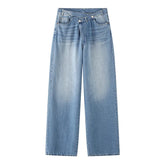 MUJER 2025 Women's Blue Baggy Jeans for Women, High Waisted Mom Jeans, Wide Leg Denim Pants, Summer Jeans