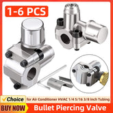Kit de assujetde robinet de ligne avec soupape de perçage de BPV-31 A/C Spblown Vanne de perforation de perçage de réfrigérateur en alliage de zinc pour CVC BPV31