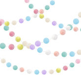 Guirlande de Pom Pom Pastel suspendue, décorations de pâques, guirlande de boules en feutre colorées arc-en-ciel, fournitures de fête prénatale anniversaire