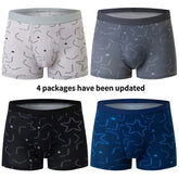 4/5 Pieces European and American Size Men's Fashion Printed Boyshort Comfortable Men's Plus Size Sexy Underwear Swimwear