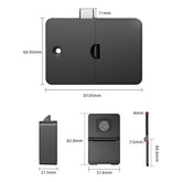 Smart wooden door lock, invisible electronic lock, RFID card, NFC unlocking, keyless mailbox, locker, furniture drawer, smart locks