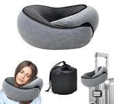 Oreiller cervical de voyage en mousse à mémoire de forme | 360 ° Support pour voiture de bureau d'avion | Confort ergonomique pour les longs voyages et les déplacements secs