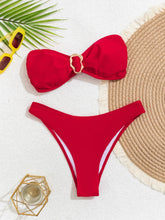 "2025 Sexy push-up bandeau bikini set - Brazilian string swimsuit for women"