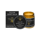 Beef Tallow for Skin, Tallow and Honey Balm, Organic Grass-Fed Whipped Facial Moisturizer, Deep Moisturizing Body Lotion