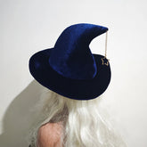 Halloween witch hat for children and adults, with star pattern, magician's hat, cosplay costume, fun dress-up accessories for Halloween parties