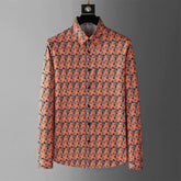 Men's plaid shirt, exquisite, casual, long-sleeved, made of quality velvet, comfortable and breathable, autumn