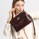 Sac fourre-tout en cuir de vachette véritable pour femme, sac à main en cuir souple pour femme, sacs à bandoulière à la mode, designer de luxe, initié féminin