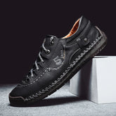 Men's leather moccasin, casual shoes, comfortable, high quality, fashionable, soft zones, classic, rinse-resistant, non-adherent, flat, trendy, outdoor, new