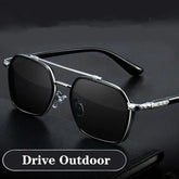 Men's retro steampunk sunglasses, polarized, designer brand, driver safety glasses, outdoor glasses, UV protection.