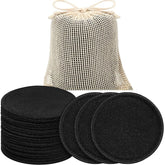 Tampons Démaquillants Réutilisables, Ronds en Coton Naturel Lavable pour Types, Tampon de Maquillage Lavable avec Sac à illant, 10 Pièces