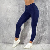 Women's Yoga Fitness Leggings, High-Waisted Tights with Pocket, Gym Workout Running Stretchy Sexy Butt Lifting Casual Skinny Pants