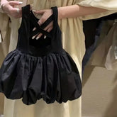 Robe à bretelles dos nu pour bébés filles, en coton, couleur unie, sans manches, ample, bourgeon de fleur, pour enfants de 2 à 8 ans