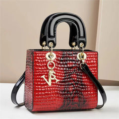 Luxury Leather Handbags for Women, Shoulder Bag, Top Handle, Trendy