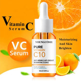 Vitamine C Essence pour le visage acide hyaluronique peau foncée éclaircir sérum estompe les ridules hydratant réparation sérum terne visage soins de la peau