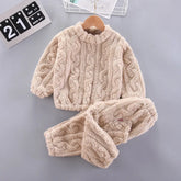 Warm, smiley-shaped pyjamas for boys and girls, sleepwear for children aged 1 to 4 years, solid colour, autumn and winter