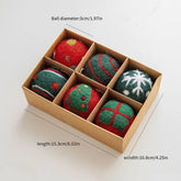 6 felt Christmas decoration balls, small hanging snowflakes, snowman garland, Christmas tree decorations, Christmas gifts