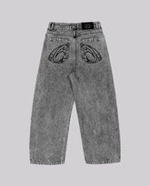 Retro 90s street-style embroidered jeans for men and women, R&B, solid color, straight leg, women's, Y2K, Harajuku, Hip Hop, punk style