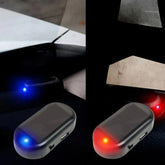 Fausse lumière de sécurité pour voiture, simulation d'alarme factice à énergie solaire, avertissement sans fil, lampe d'avertissement antivol, lumières clignotantes LED