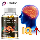 Capsules complexes de champignons - Cordyceps Reishi, immunité, stress, énergie, clarté mentale et soutien de la concentration - Supplément cérébral