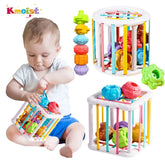 Jouets éducatifs d'apprentissage Montessori pour bébé de 0 à 12 mois, blocs de formes colorées, jeu de tri pour enfants de 0 à 12 mois, jouet cadeaux