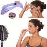 Portable purple facial hair remover with facial thread for beauty purposes