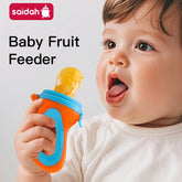 SAIDAH mangeoire à fruits et légumes pour bébé avec sac en maille moyenne Silicone liquide de qualité alimentaire alimentation délicieuse nutritionnelle