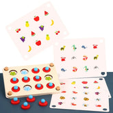 Educational wooden toys for children, matching fruit and animal memory games, interactive toys for children aged 6 to 10 years