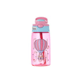 480ml Children's Water Bottles, Creative Cartoon Feeding Cups with Straws and Lids, Spill-Proof, Portable for Toddlers