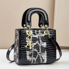 Luxury Leather Handbags for Women, Shoulder Bag, Top Handle, Trendy