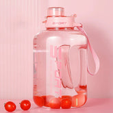 Large capacity 1.2L/1.7L bucket water bottle, wide belly, sports water bottle, fitness water bottle, portable plastic space cup