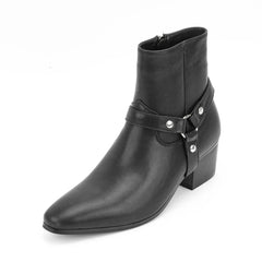 Men's high-heeled Chelsea boots, double elastic
