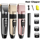 Tondeuse à cheveux électrique professionnelle pour hommes, lame en céramique, tondeuse domestique à faible bruit, chargeur USB, outils de coupe de cheveux pour hommes