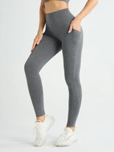Women's high-waisted leggings, stretch yoga pants, tights with pockets, push-up leggings, fitness leggings, running leggings, sportswear, solid-color pants, new collection